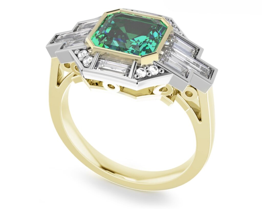 Art deco vintage inspired ring