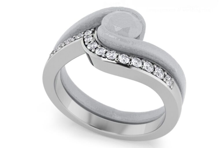 3D scanned engagement and fitted wedding ring