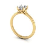 Oval Engagement Ring, RS1, Yellow Gold 3D