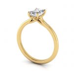 Video, Emerald cut diamond ring yellow gold rs1 3d