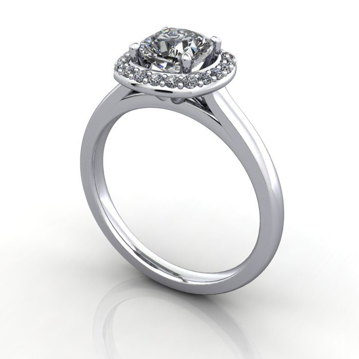 Diamond Ring with Halo 