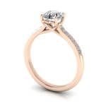 Diamond Ring, RSA1R, Rose Gold, 3D Diamond Ring, RSA1R, Rose Gold, 3D