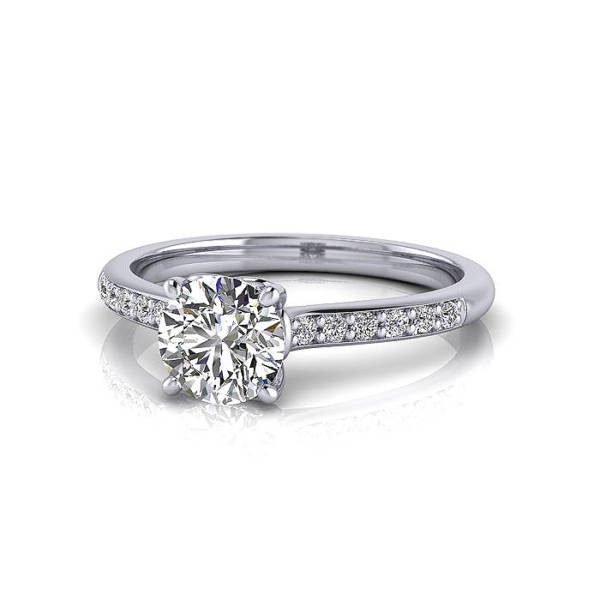 Diamond Ring, White Gold, RSA1R, LF