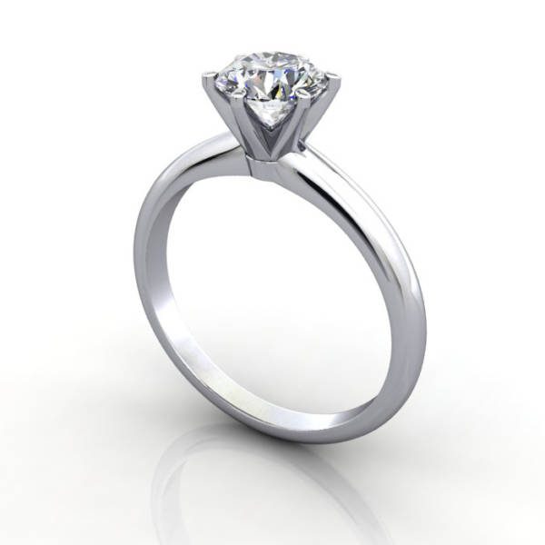 Engagement Ring RS2 Platinum 3D - Thumbnail