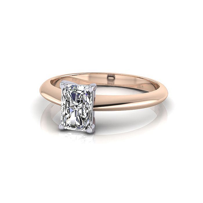 Radiant Engagement Ring, Rose Gold, RS6 LF Radiant Engagement Ring, Rose Gold, RS6 LF