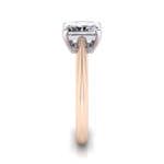 Radiant Engagement Ring, Rose Gold, RS6-SV Radiant Engagement Ring, Rose Gold, RS6-SV