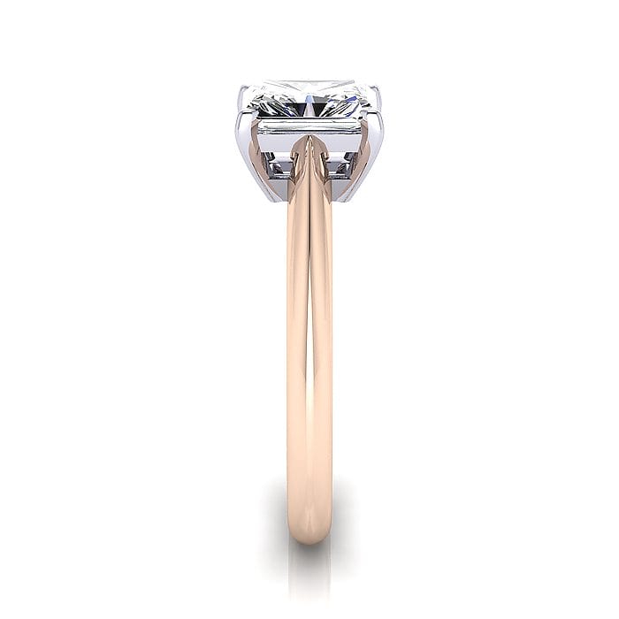 Radiant Engagement Ring, Rose Gold, RS6-SV Radiant Engagement Ring, Rose Gold, RS6-SV