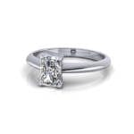 Video Radiant Engagement Ring, Yellow Gold, 3D Video Radiant Engagement Ring, Yellow Gold, 3D
