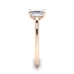 Emerald cut Engagement Ring RS1 Rose Gold SV