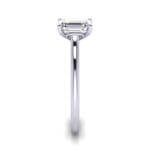 Emerald cut Engagement Ring RS1 Rose Platinum SV Emerald cut Engagement Ring RS1 Rose Platinum SV