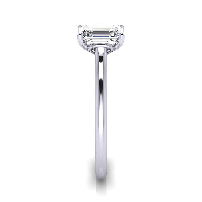 Emerald cut Engagement Ring RS1 Rose Platinum SV Emerald cut Engagement Ring RS1 Rose Platinum SV