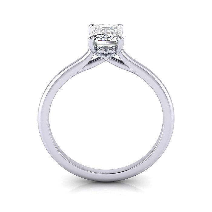 Emerald cut Engagement Ring RS1 Rose Platinum TF Emerald cut Engagement Ring RS1 Rose Platinum TF