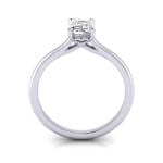 Emerald cut Engagement Ring RS1 White TF