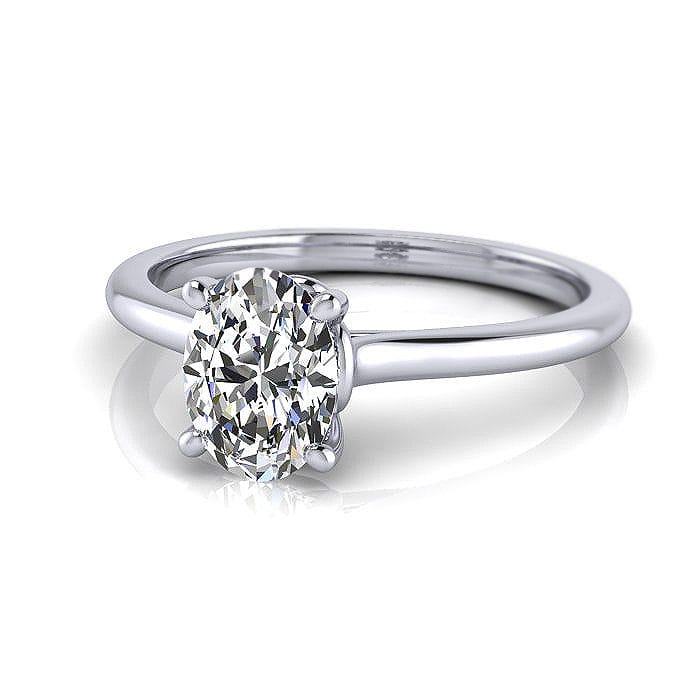 Oval Engagement Ring, RS1, Platinum LF Oval Engagement Ring, RS1, Platinum LF