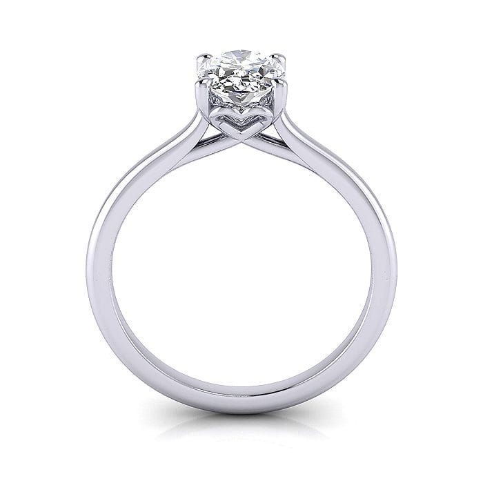 Oval Engagement Ring, RS1, Platinum TF Oval Engagement Ring, RS1, Platinum TF