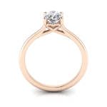 Oval Engagement Ring, RS1, Rose Gold TF Oval Engagement Ring, RS1, Rose Gold TF