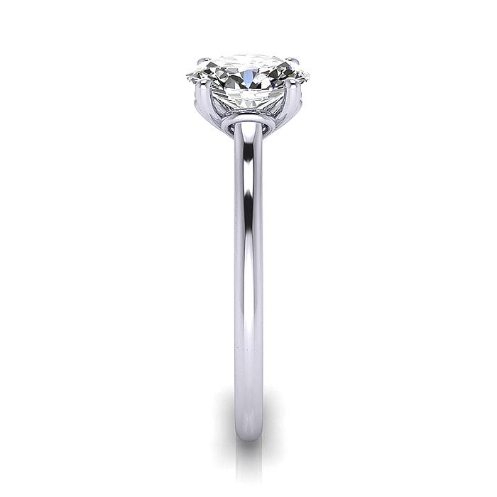 Oval Engagement Ring, RS1, White Gold SV Oval Engagement Ring, RS1, White Gold SV