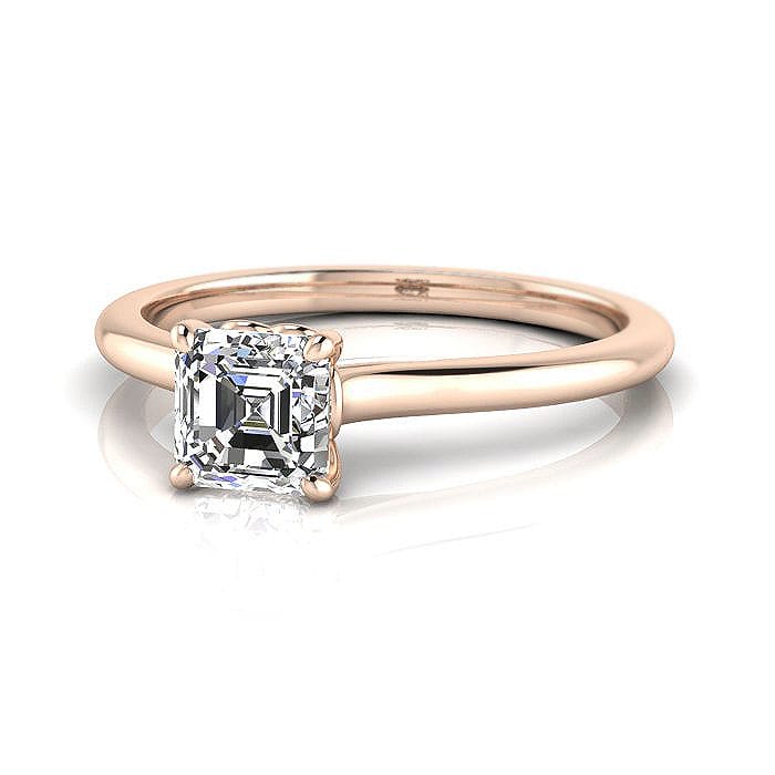 Asscher cut Diamond Ring RS1 Rose LF Asscher cut Diamond Ring RS1 Rose LF