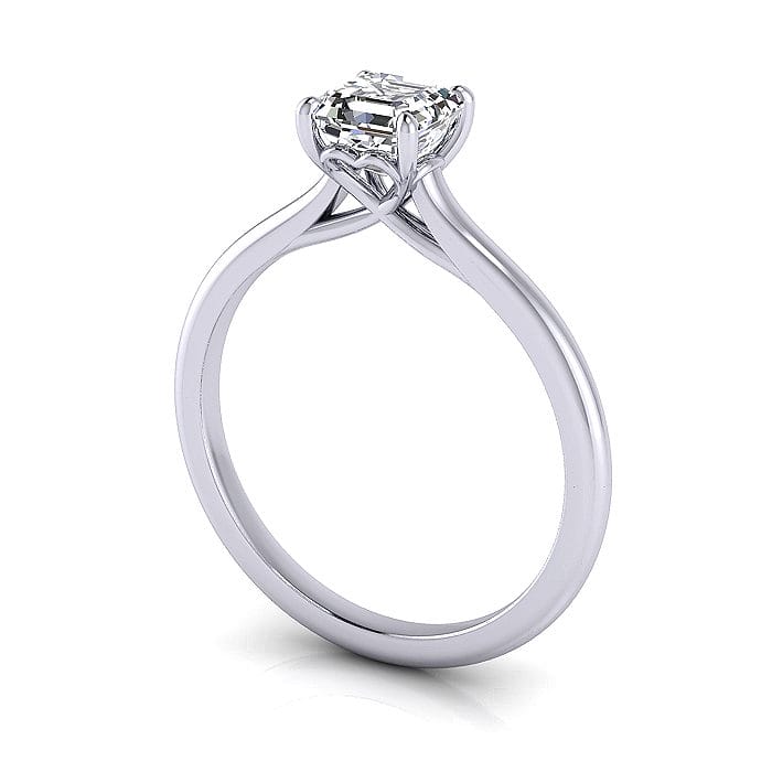 Asscher cut Diamond Ring RS1 Platinum 3D Asscher cut Diamond Ring RS1 Platinum 3D