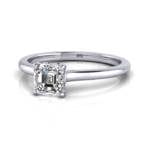 Asscher cut Diamond Ring RS1 White LF Asscher cut Diamond Ring RS1 White LF