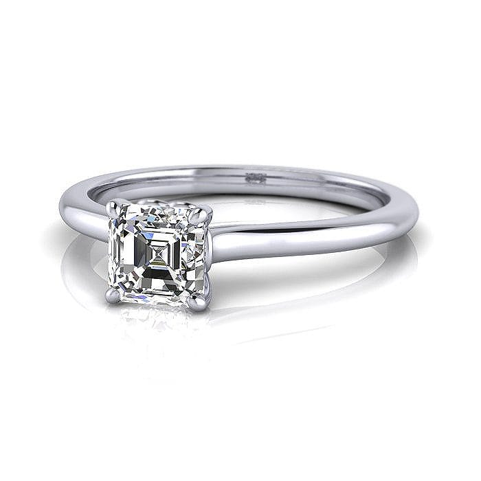 Asscher cut Diamond Ring RS1 White LF Asscher cut Diamond Ring RS1 White LF