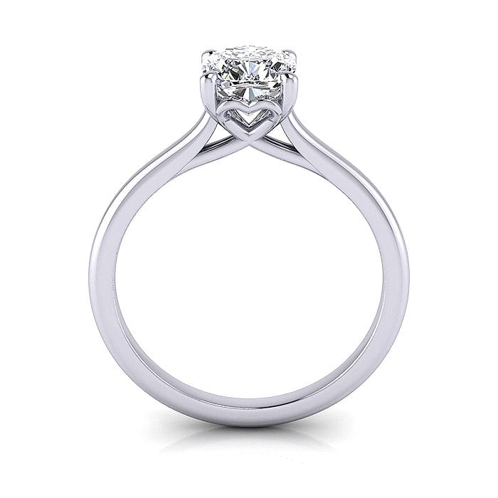 Cushion cut Engagement Ring RS1 White TF Cushion cut Engagement Ring RS1 White TF
