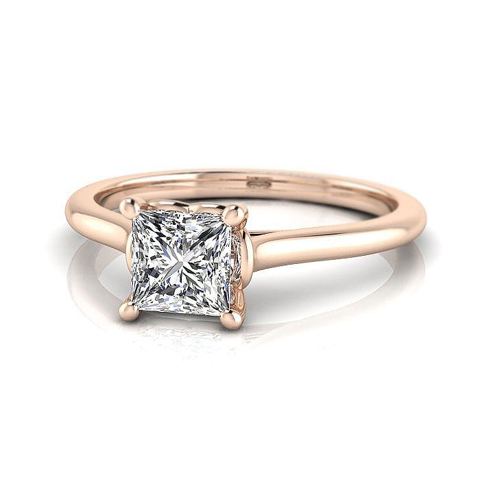 Princess cut Engagement Ring RS1 Rose LF
