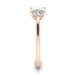 Princess cut Engagement Ring RS1 Rose SV