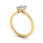 Emerald cut diamond ring yellow gold rs1 3d