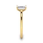 Emerald cut diamond ring yellow gold rs1 SV
