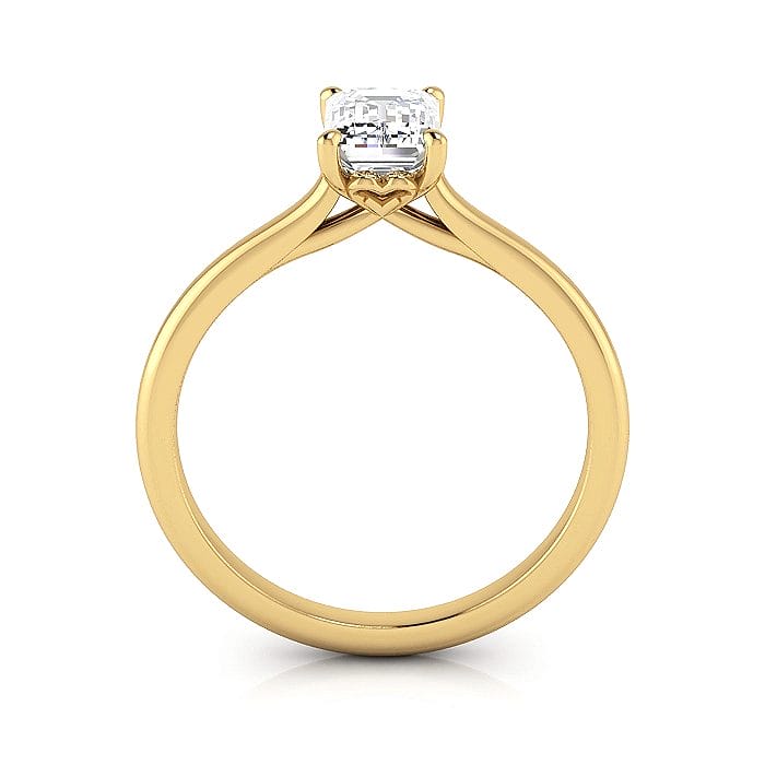 Emerald cut diamond ring yellow gold rs1 TF