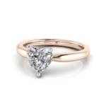 Heart Engagement Ring, RS7, Rose Gold, LF Heart Engagement Ring, RS7, Rose Gold, LF