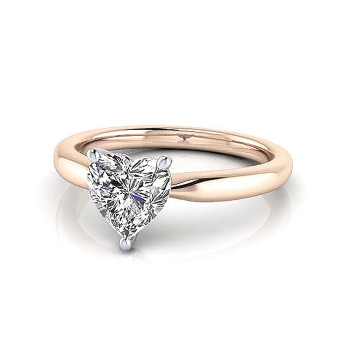 Heart Engagement Ring, RS7, Rose Gold, LF Heart Engagement Ring, RS7, Rose Gold, LF