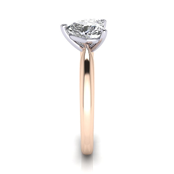 Heart Engagement Ring, RS7, Rose Gold, SV Heart Engagement Ring, RS7, Rose Gold, SV