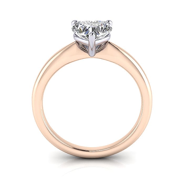 Heart Engagement Ring, RS7, Rose Gold, TF Heart Engagement Ring, RS7, Rose Gold, TF