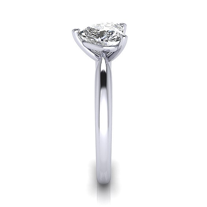 Heart Shape Engagement Ring, RS7, White Gold, SV Heart Shape Engagement Ring, RS7, White Gold, SV