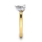 Heart Shaped Engagement Ring, RS7, Yellow Gold SV Heart Shaped Engagement Ring, RS7, Yellow Gold SV