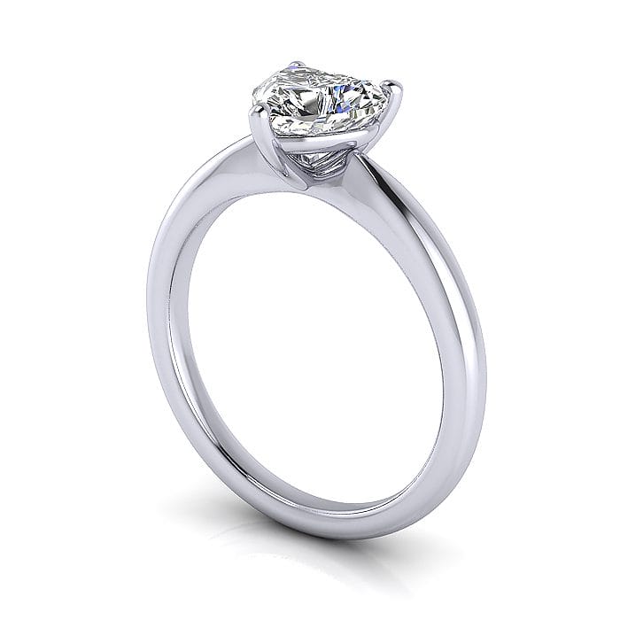 Heart shaped Engagement Ring, Platinum, RS7, 3D Heart shaped Engagement Ring, Platinum, RS7, 3D
