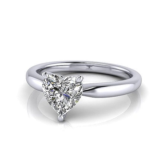 Heart shaped Engagement Ring, Platinum, RS7, LF Heart shaped Engagement Ring, Platinum, RS7, LF