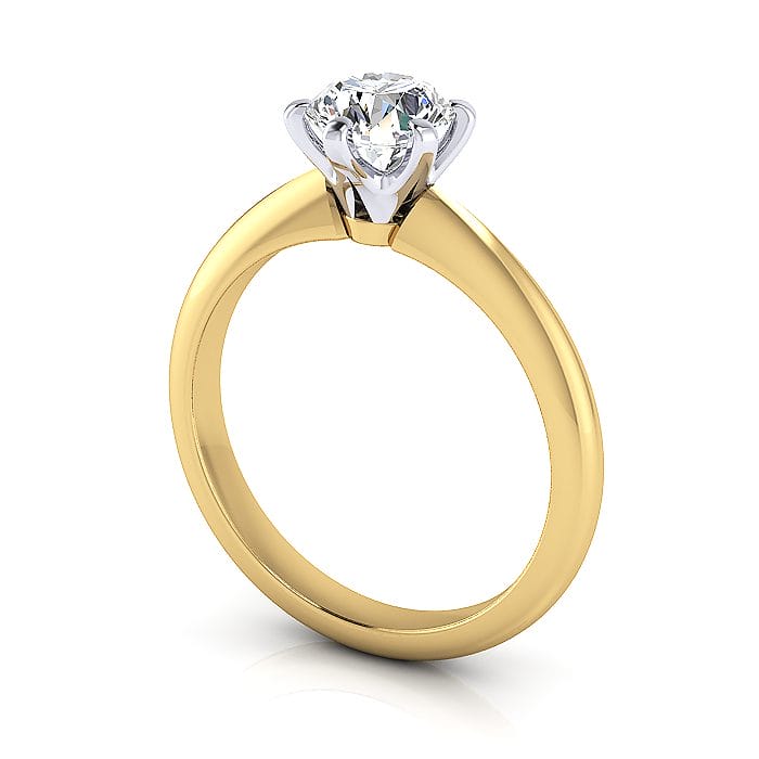 Yellow Gold Solitaire, RS9, 3D Yellow Gold Solitaire, RS9, 3D