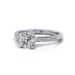 Engagement Ring, Platinum, Cushion Diamond, RSA1, LF