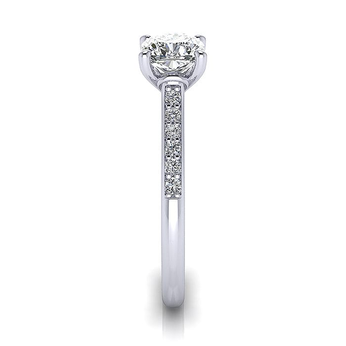 Engagement Ring, Platinum, Cushion Diamond, RSA1, SV