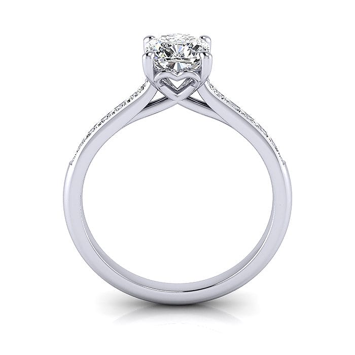 Engagement Ring, Platinum, Cushion Diamond, RSA1, TF