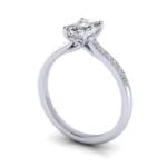 Engagement Ring, Platinum, Emerald Diamond, RSA1, 3D Engagement Ring, Platinum, Emerald Diamond, RSA1, 3D