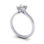 Engagement Ring, Platinum, Oval Cut Diamond, RSA1, 3D Engagement Ring, Platinum, Oval Cut Diamond, RSA1, 3D