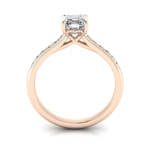 Engagement Ring, Rose Gold, Asscher Cut Diamond, TF