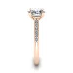 Engagement Ring, Rose Gold, Oval Cut Diamond, RSA1, SV