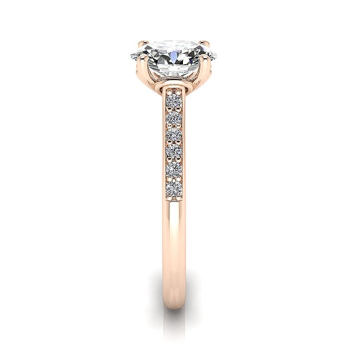 Engagement Ring, Rose Gold, Oval Cut Diamond, RSA1, SV