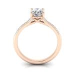 Engagement Ring, Rose Gold, Oval Cut Diamond, RSA1, TF