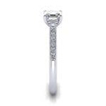 Engagement Ring, White Gold, Asscher Cut Diamond, SV